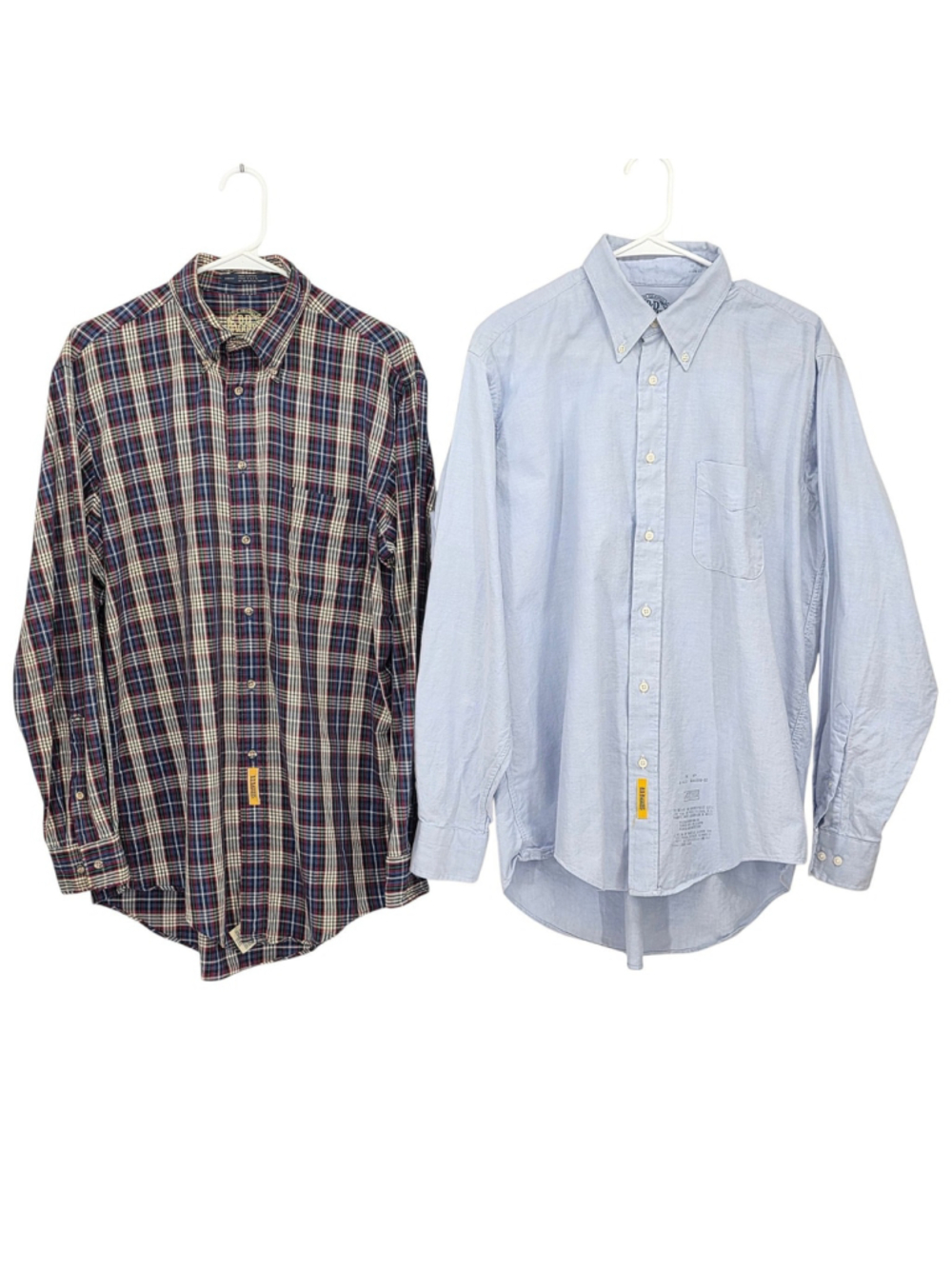 Vintage BD Baggies Made USA Oxford Shirt Bundle Blue & Plaid